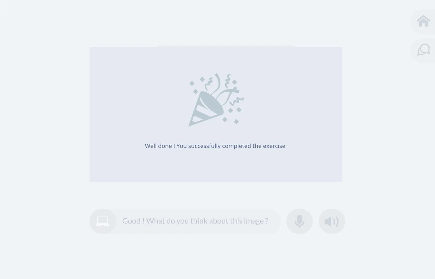 Low-fidelity wireframe 07: Exercise complete